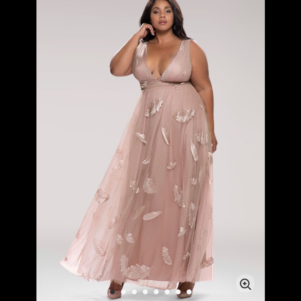 Blush Embroidered Special Occasion Dress